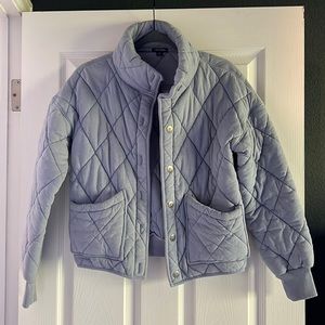 Blue Quilted Coat